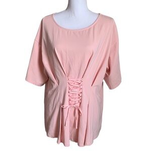 Eloquii Ruched Tied Front Pleated Top size 18/20